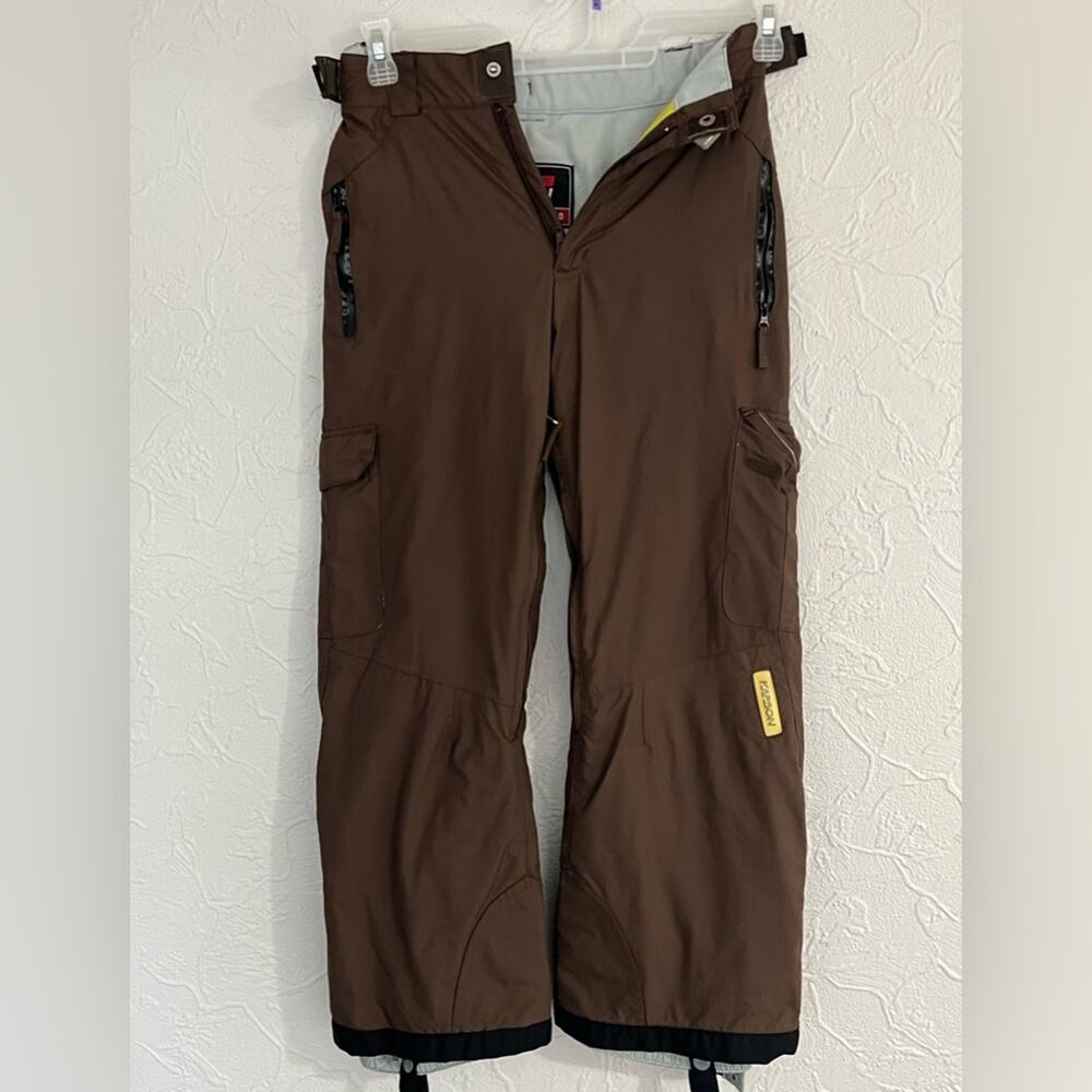 Youth Karbon BROWN Adjustable Waist Snow Ski Pants Size 10 NICE